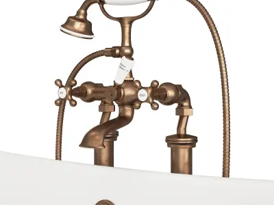 AMBRA antique copper bathtub 3D model