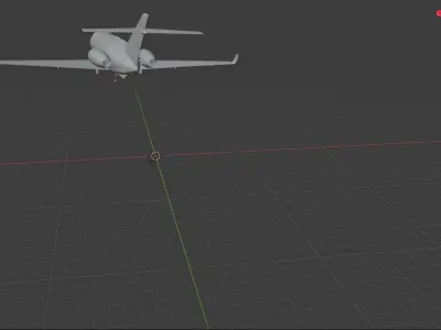 Normal Airplane Design Without Windows Low-poly 3D model
