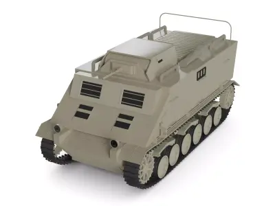 Military APC Free low-poly 3D model