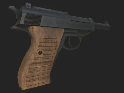 Walther P38 Low-poly 3D model