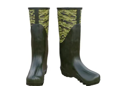 Waterproof Military Boots Low-poly 3D model