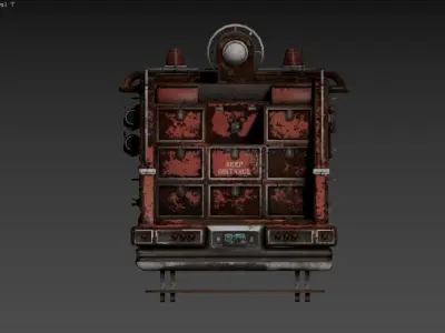 3D model of a vehicle or machinery part Low-poly 3D model