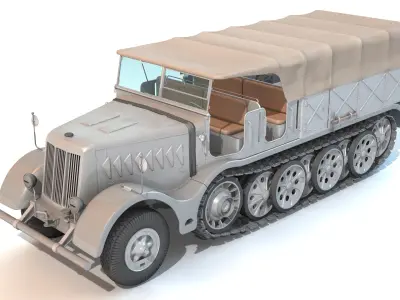 SdKfz9 FAMO cargo version 3D model