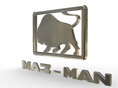 maz-man logo 3D model