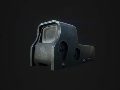 Tactical Sights Pack Low-poly 3D model
