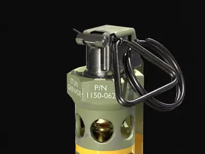 M84 Stun Grenade low poly Low-poly 3D model