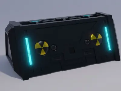 Sci-Fi Crate 2 Low-poly 3D model