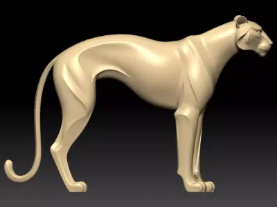 The Tiger Sculpture 3D model