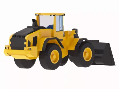 Loader Construction L120H Simplified Low-poly 3D model