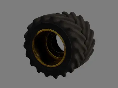 Tractor Tire - Low Poly - Game Ready - PBR Low-poly 3D model