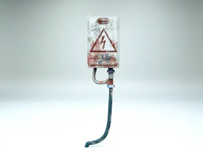 Electric Panel 3D Model for cinema4d - Octane render Low-poly 3D model