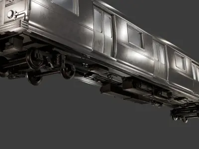 3D Metro Train Passenger Wagon 3D model