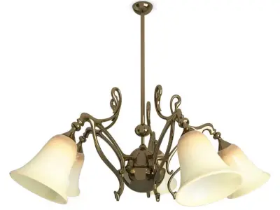 Antique White Ceiling Lamp Thornton 3D model