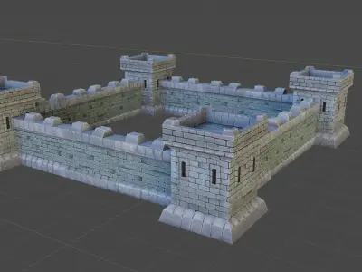 mini Tower Defence constructor Low-poly 3D model