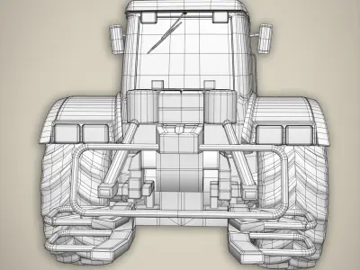 Tractor basemesh 3D model
