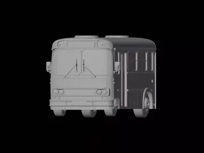 Vintage Flat Nose Bus 3D print model