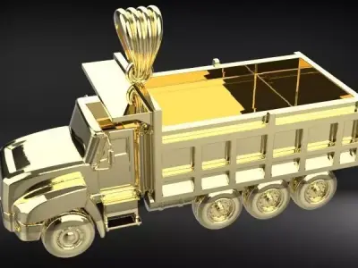 Small Truck Pendant Necklace Charm Jewelry  3D print model