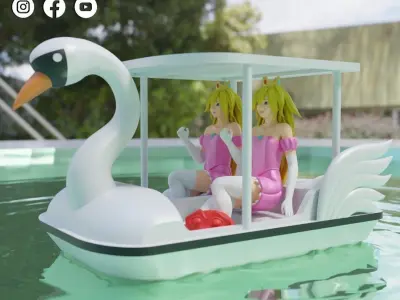 SWAN BOAT 3D print model
