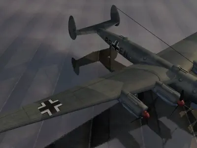 Messerschmitt Me-264 Amerika Bomber 3D model