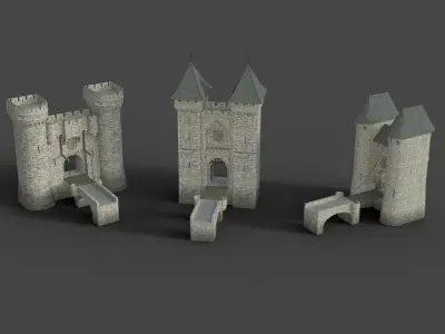 CastleCreator Pack Free low-poly 3D model