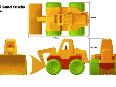 Mini Sand Truck 3D model