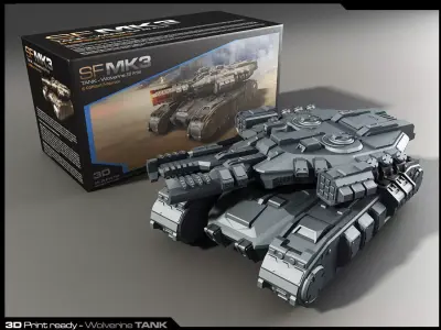MK3-Tank 3D Print futuristic tank 3D print model purchase