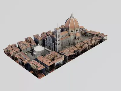 Cathedral of Santa Maria del Fiore Low-poly 3D model