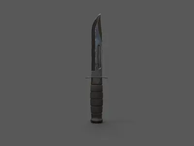 Ka-Bar Combat Knife Low-poly 3D model