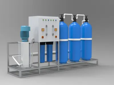 Industrial Demineralisation Plant 3D model