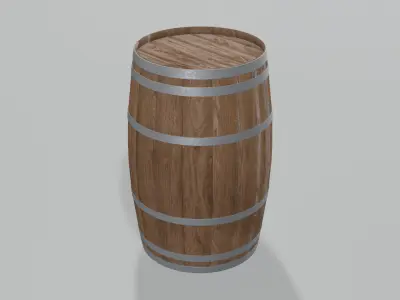 Medium Toasted Rundlet Barrel 3D model
