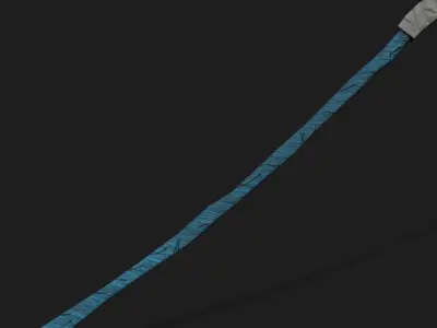Horror Fantasy Scythe Game Ready Model Low-poly 3D model