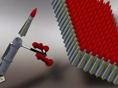 rocket missile launcher with bullets Free 3D model