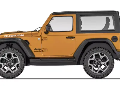 Jeep Wrangler 2 door 2024 3D model