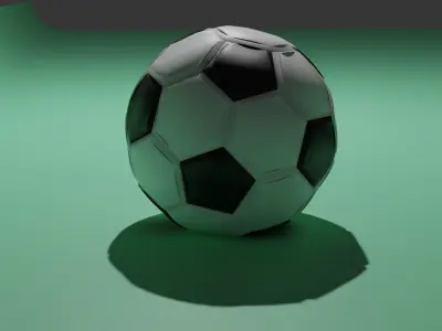 low poly foodball 3D model soccer ball Low-poly 3D model