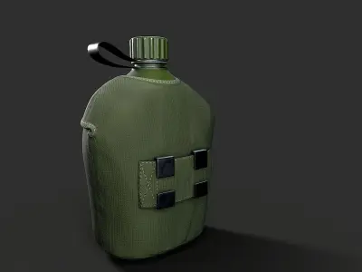 militry kettle Low-poly 3D model