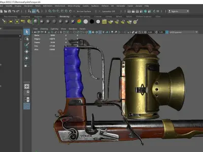Italian Medieval Pistol - Funny Shooter Low-poly 3D model