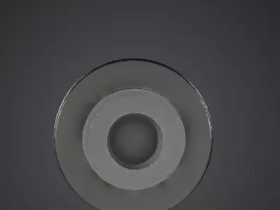 Industrial Flanged Shaft 3D model