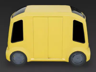 Modern Autonomous Electric Delivery Pod 3D Model Low-poly 3D model