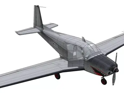SIAI-Marchetti S205R Low-poly 3D model