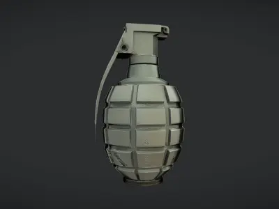 military-style hand grenade 3D model