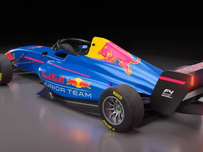 FIA F4 Tatuus 421 EU - RedBull livery plus Photoshop files 3D model