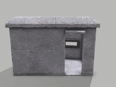 Military Bunker 2 Low-poly 3D model