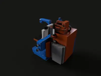Industrial Machine 3D model 02 Low-poly 3D model