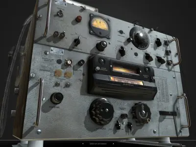 R-250 USSR military receiver Low-poly 3D model