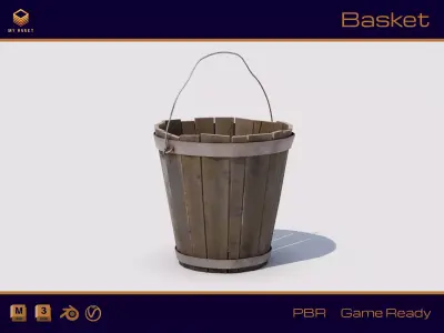 Basket 02 Low-poly 3D model