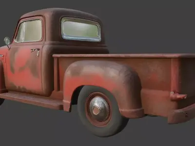 Vintage Rusty Pickup Truck 3D Model 3D model 35