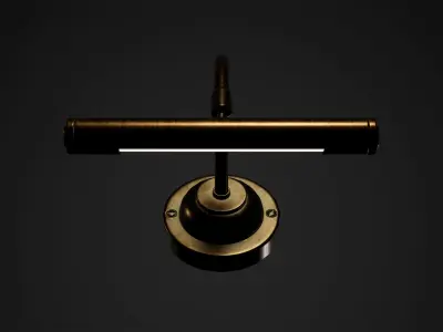 Vintage Painting Wall Light Low Poly Game Ready Low-poly 3D model