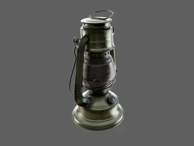 Oil Lamp  Low-poly 3D model