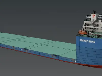 Seaway swan heavy loader carrier Low-poly 3D model