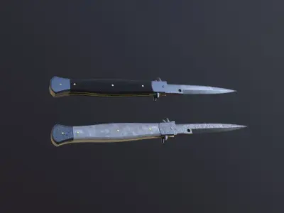 Stiletto Knife Low-poly 3D model
